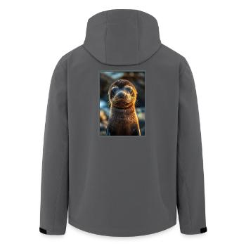 Lions de mer Lion de mer - Veste softshell homme en polyester recyclé Stanley/Stella - noir - Dos - AI Model Male 185 light (185cm)