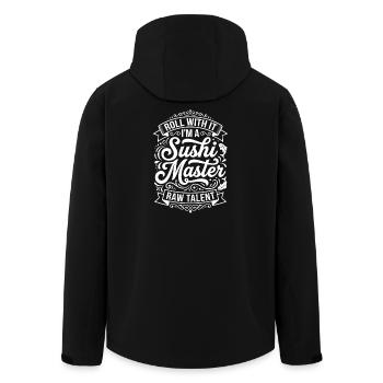 Sushi Master Roll with Talent - Men’s Recycled Softshell Jacket by Stanley/Stella - black - Back - AI Model Male 185 light (185cm)