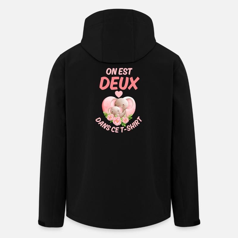 Annonce Grande Sœur Bébé Message Amour - Veste softshell homme en polyester recyclé Stanley/Stella - noir