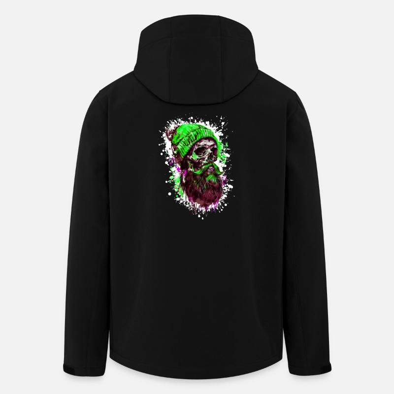 Crâne de bûcheron - Veste softshell homme en polyester recyclé Stanley/Stella - noir
