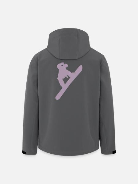 Snowboarder Silhouette Winter Sport Snow - Men’s Recycled Softshell Jacket by Stanley/Stella - black