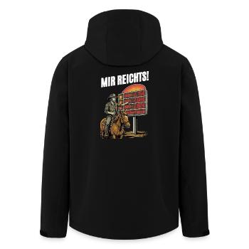Refueling Fuel Price - Men’s Recycled Softshell Jacket by Stanley/Stella - black - Back - AI Model Male 185 light (185cm)