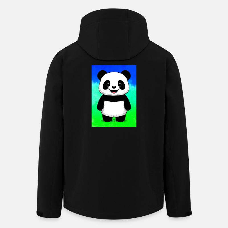 Panda - Recycelte Männer Softshell-Jacke von Stanley/Stella - Schwarz