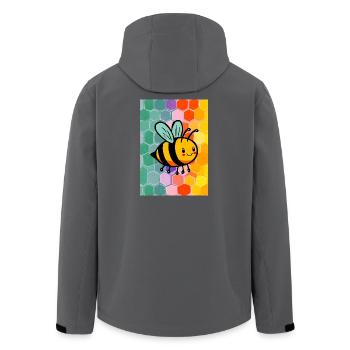 bee - Men’s Recycled Softshell Jacket by Stanley/Stella - black - Back - AI Model Male 185 light (185cm)