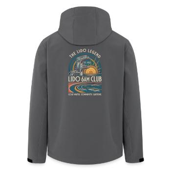 Lido Legend 6AM Club – Art Déco Freiluftschwimmen - Recycelte Männer Softshell-Jacke von Stanley/Stella - Schwarz - Hinten - AI Model Male 185 light (185cm)