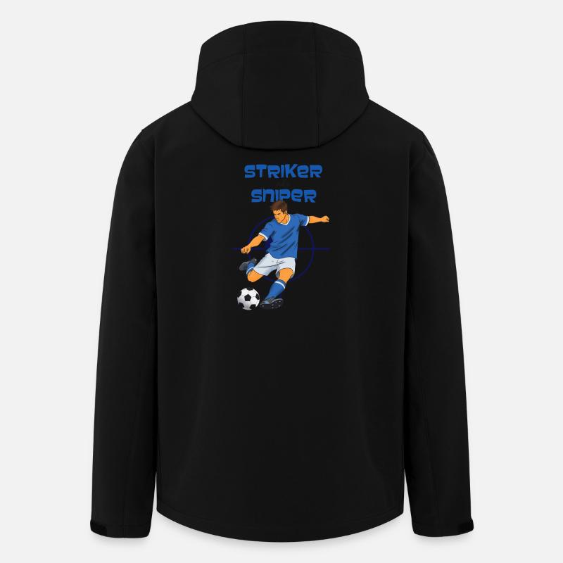 Thème de football Striker Sniper (Striker) - Veste softshell homme en polyester recyclé Stanley/Stella - noir