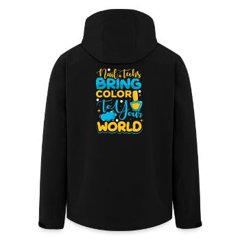 Designer de manucures Salon de manucure cosmétiques - Veste softshell homme en polyester recyclé Stanley/Stella - noir - Dos - AI Model Male 185 light (185cm)