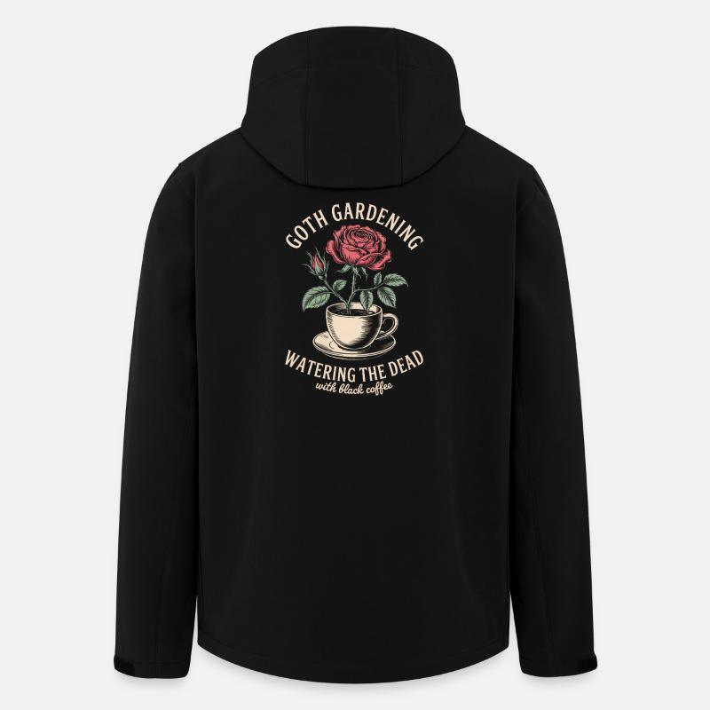 Goth Gardening Coffee Rose Cup - Men’s Recycled Softshell Jacket by Stanley/Stella - black