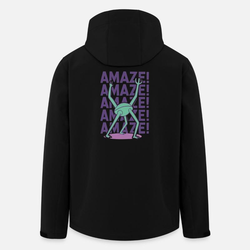 Rocky Amaze Alien-Gruß - Recycelte Männer Softshell-Jacke von Stanley/Stella - Schwarz