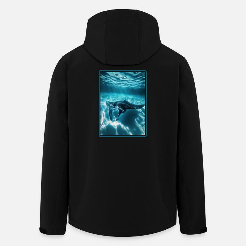 Rochen Mantarochen - Recycelte Männer Softshell-Jacke von Stanley/Stella - Schwarz