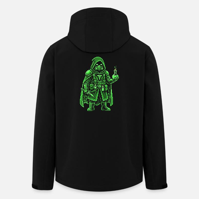 Punk Apotheker Pixel Art Retro Hacker - Recycelte Männer Softshell-Jacke von Stanley/Stella - Schwarz