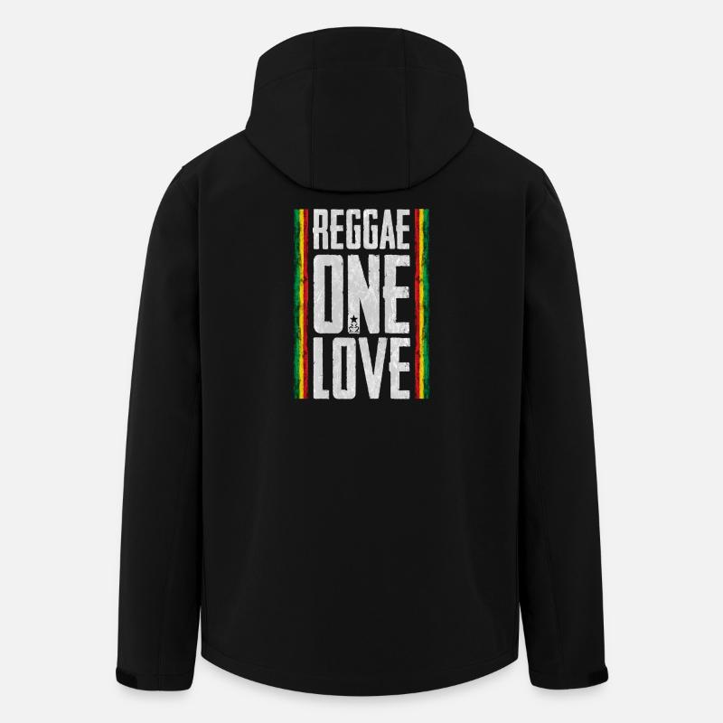 Reggae One Love Lettering - Men’s Recycled Softshell Jacket by Stanley/Stella - black