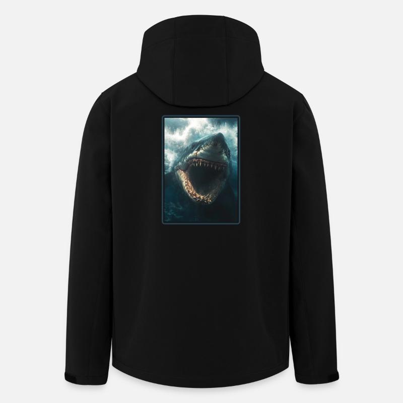 Haie Hai - Recycelte Männer Softshell-Jacke von Stanley/Stella - Schwarz