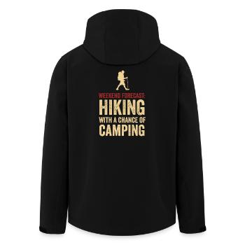 Prévisions du week-end : randonnée avec possibilité de camping - Veste softshell homme en polyester recyclé Stanley/Stella - noir - Dos - AI Model Male 185 light (185cm)