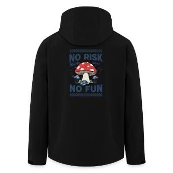 Motif champignon : Surfez sur les vagues - Veste softshell homme en polyester recyclé Stanley/Stella - noir - Dos - AI Model Male 185 light (185cm)