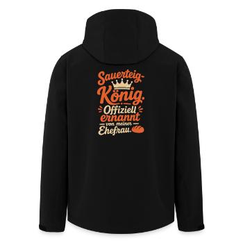 Le roi du levain officiellement nommé par son épouse - Veste softshell homme en polyester recyclé Stanley/Stella - noir - Dos - AI Model Male 185 light (185cm)