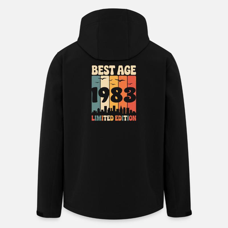 Né en 1983 - Veste softshell homme en polyester recyclé Stanley/Stella - noir