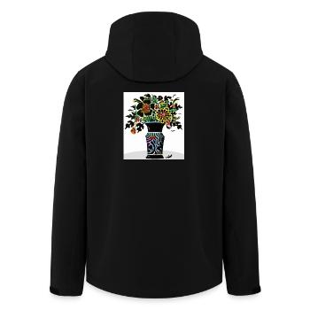 bouquet coloré de fleurs - Veste softshell homme en polyester recyclé Stanley/Stella - noir - Dos - AI Model Male 185 light (185cm)