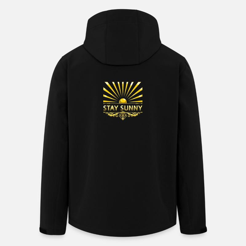 STAY SUNNY mit Verzierung - Recycelte Männer Softshell-Jacke von Stanley/Stella - Schwarz