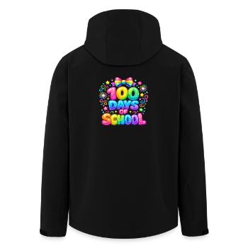 100 Days of Magical Rainbow School - Men’s Recycled Softshell Jacket by Stanley/Stella - black - Back - AI Model Male 185 light (185cm)
