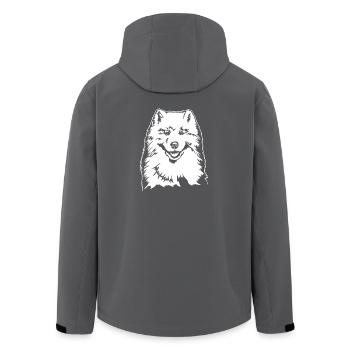 Samoyed Portrait Dog Dogs Wilsigns - Men’s Recycled Softshell Jacket by Stanley/Stella - anthracite - Back - AI Model Male 185 light (185cm)