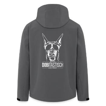 DOBITASTISCH Dobermann Hundespruch Hunde Wilsigns - Recycelte Männer Softshell-Jacke von Stanley/Stella - Schwarz - Hinten - AI Model Male 185 light (185cm)