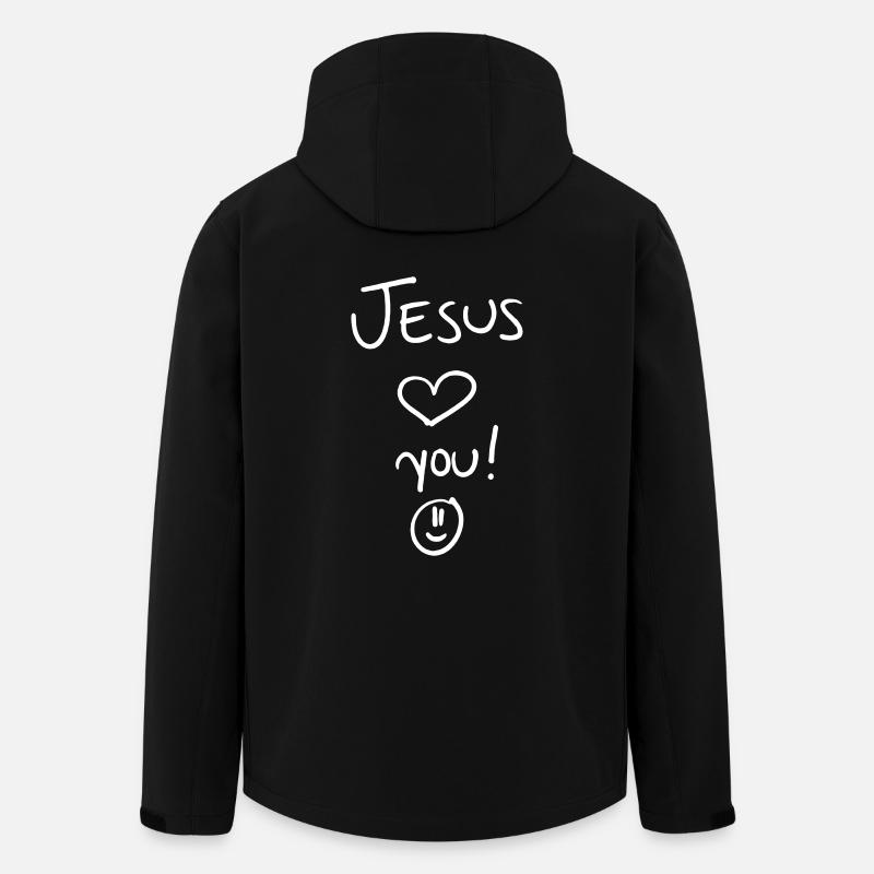 Jesus loves you - Men’s Recycled Softshell Jacket by Stanley/Stella - black