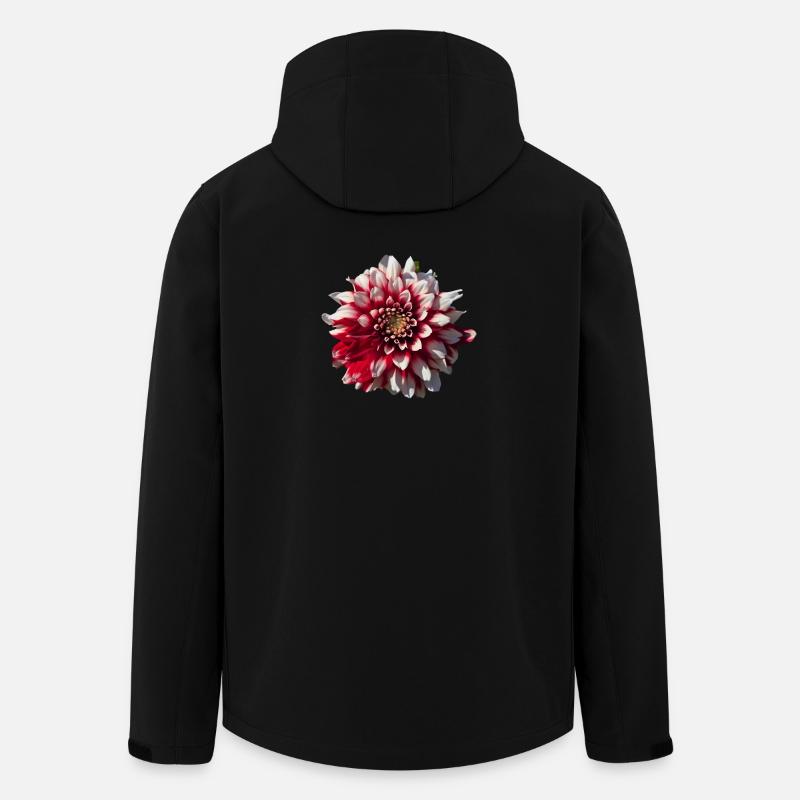 Rotweiße Dahlie - Recycelte Männer Softshell-Jacke von Stanley/Stella - Schwarz