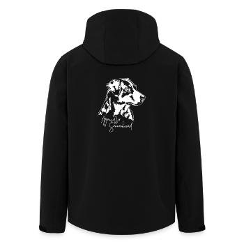 Appenzeller Mountain Dog Portrait Dogs Wilsigns - Men’s Recycled Softshell Jacket by Stanley/Stella - black - Back - AI Model Male 185 light (185cm)