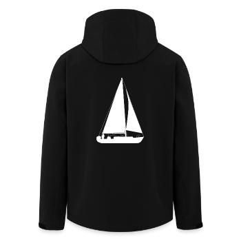 Sailing sailboat sailing ship water sports - Men’s Recycled Softshell Jacket by Stanley/Stella - black - Back - AI Model Male 185 light (185cm)