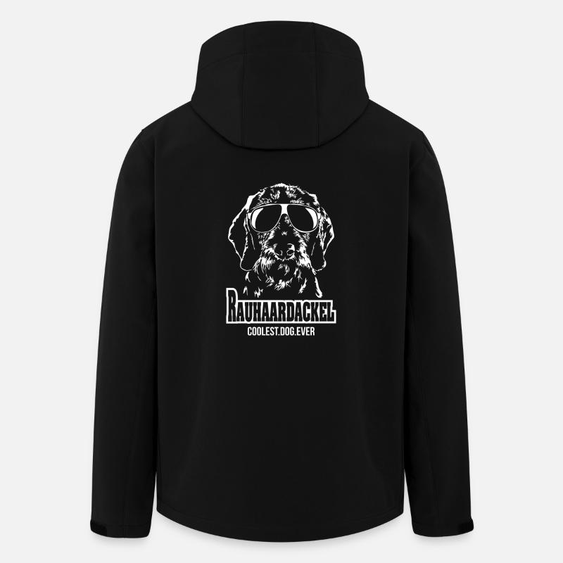 RAUHAARDACKEL coolest dog Wilsigns Geschenk Hunde - Recycelte Männer Softshell-Jacke von Stanley/Stella - Schwarz
