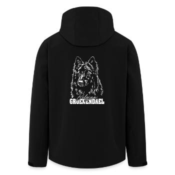 Belgian GROENENDAEL Portrait Wilsigns Geschenk - Recycelte Männer Softshell-Jacke von Stanley/Stella - Schwarz - Hinten - AI Model Male 185 light (185cm)