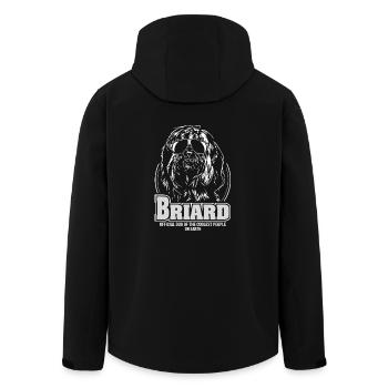 BRIARD coolest people dog saying dogs wilsigns - Men’s Recycled Softshell Jacket by Stanley/Stella - black - Back - AI Model Male 185 light (185cm)