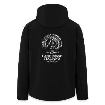 CANE CORSO ITALIANO Guardian Fishing Dogs Wilsigns - Men’s Recycled Softshell Jacket by Stanley/Stella - black - Back - AI Model Male 185 light (185cm)