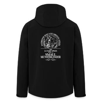 SMALL MUNSTERLANDER Guardian Angel Chien Wilsigns - Veste softshell homme en polyester recyclé Stanley/Stella - noir - Dos - AI Model Male 185 light (185cm)