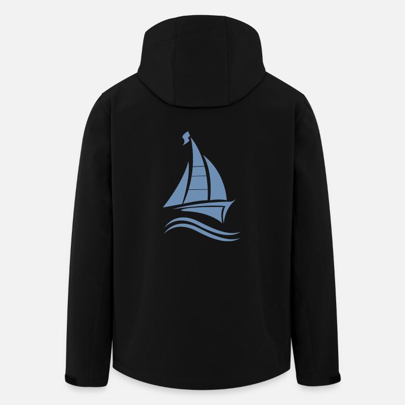 Sailing Sailboat Sailing License - Men’s Recycled Softshell Jacket by Stanley/Stella - black