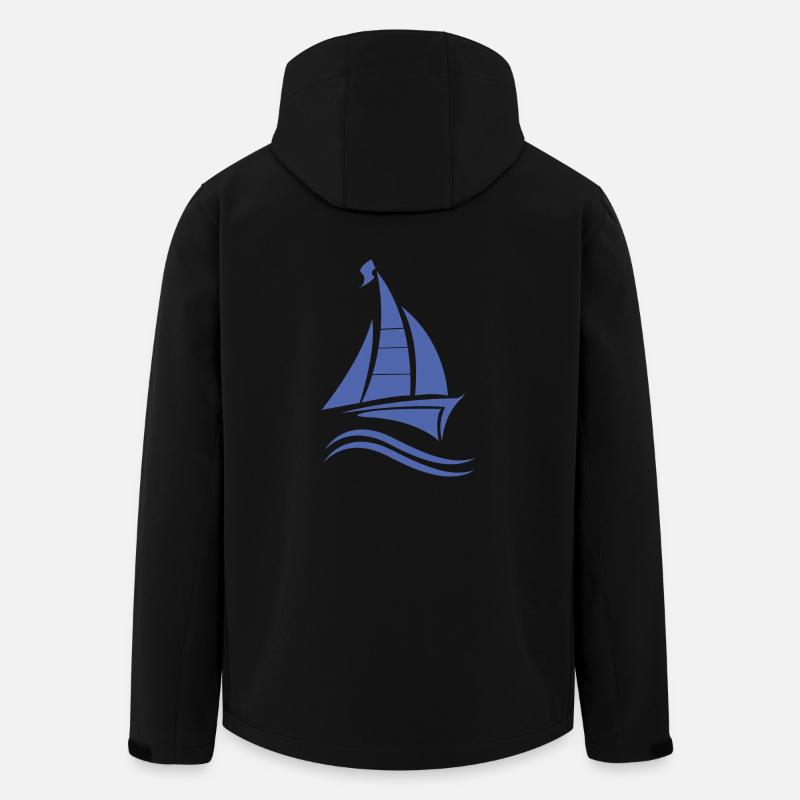 Segeln Segelboot Segelschein - Recycelte Männer Softshell-Jacke von Stanley/Stella - Schwarz