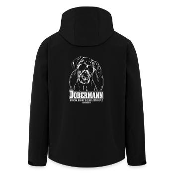 DOBERMANN coolest people dogs Wilsigns - Men’s Recycled Softshell Jacket by Stanley/Stella - black - Back - AI Model Male 185 light (185cm)