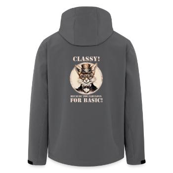 Steampunk Fox - Men’s Recycled Softshell Jacket by Stanley/Stella - anthracite - Back - AI Model Male 185 light (185cm)