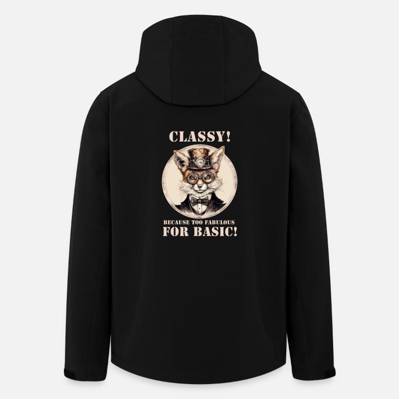 Steampunk Fuchs - Recycelte Männer Softshell-Jacke von Stanley/Stella - Schwarz