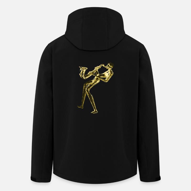 Jazz-Saxophon - Recycelte Männer Softshell-Jacke von Stanley/Stella - Schwarz