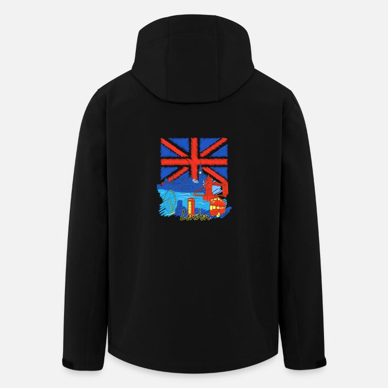 London Lover - Recycelte Männer Softshell-Jacke von Stanley/Stella - Schwarz