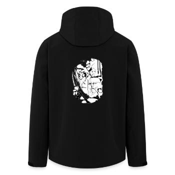 Freiheit der Interpretation - Recycelte Männer Softshell-Jacke von Stanley/Stella - Schwarz - Hinten - AI Model Male 185 light (185cm)