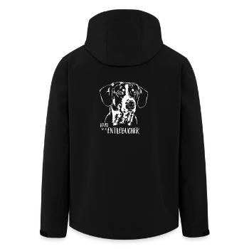 Aimé par un chien de montagne Entlebucher Chiens Wilsigns - Veste softshell homme en polyester recyclé Stanley/Stella - noir - Dos - AI Model Male 185 light (185cm)