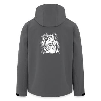 Langhaar Collie Hundeportrait Hunde Hund Wilsigns - Recycelte Männer Softshell-Jacke von Stanley/Stella - Schwarz - Hinten - AI Model Male 185 light (185cm)