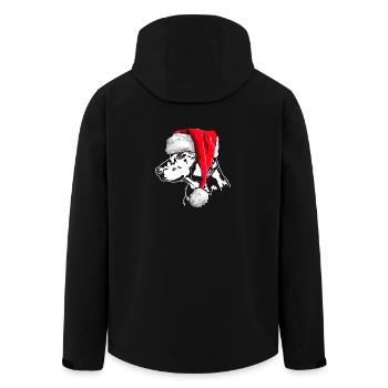Santa ALPENLÄNDISCHE DACHSBRACKE Chiens de Noël - Veste softshell homme en polyester recyclé Stanley/Stella - noir - Dos - AI Model Male 185 light (185cm)