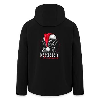 Santa LAGOTTO ROMAGNOLO Merry Christmas Wilsigns - Veste softshell homme en polyester recyclé Stanley/Stella - noir - Dos - AI Model Male 185 light (185cm)