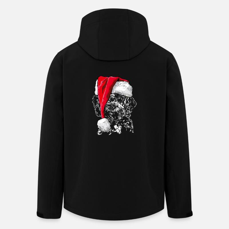 Santa DOODLE Christmas Wilsigns Labradoodle - Men’s Recycled Softshell Jacket by Stanley/Stella - black