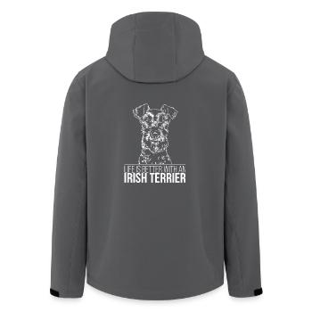IRISH TERRIER Life is better Wilsign's gift - Men’s Recycled Softshell Jacket by Stanley/Stella - black - Back - AI Model Male 185 light (185cm)
