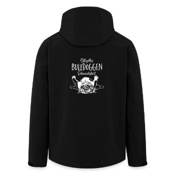 Offizielles BULLDOGGEN Schnarchshirt Hund Wilsigns - Recycelte Männer Softshell-Jacke von Stanley/Stella - Schwarz - Hinten - AI Model Male 185 light (185cm)